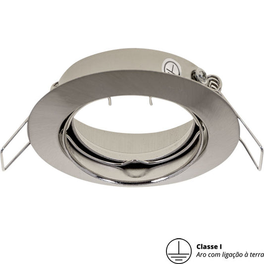 Aro Empotrable INTAKE Redondo Rotativo 8,3 cm Níquel Interlusa - vista principal | Interlusa
