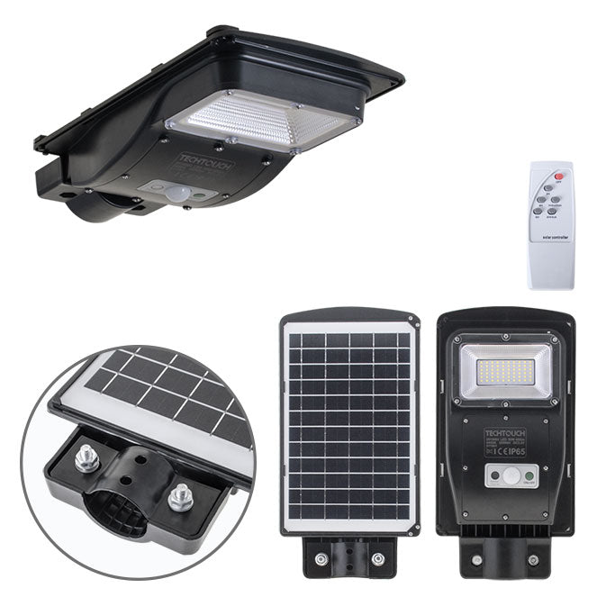 Aplique Solar Solar Street Light 50W LED con Sensor Negro Techtouch - vista principal | Interlusa