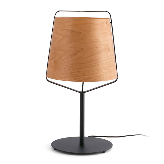 Lámpara de Sobremesa STOOD Madera de Cerezo y Negro Mate FARO - vista principal | FARO