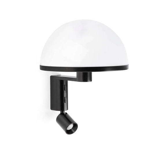 Aplique de Pared DOME Negro con Lector LED FARO - vista principal | FARO