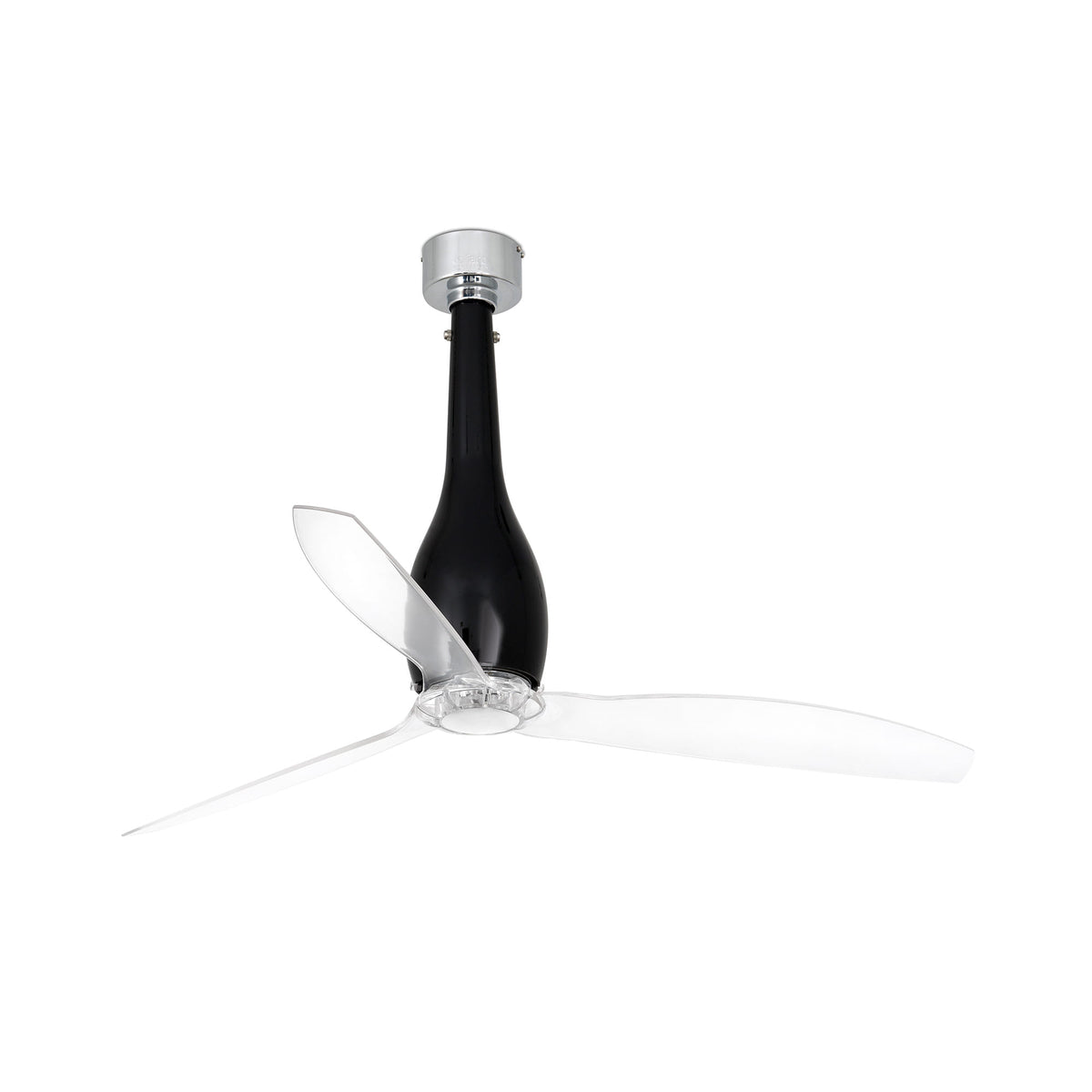Ventilador de Techo Eterfan M 128 cm FARO - Negro brillo/Transparente, Sin luz | FARO · Ref. 32002