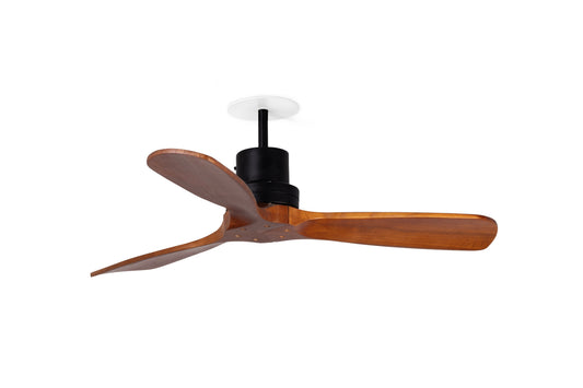 Ventilador de Techo Empotrado Mini Lantau S FARO - Negro/Nogal, Mando a distancia | FARO · Ref. 33517DCR