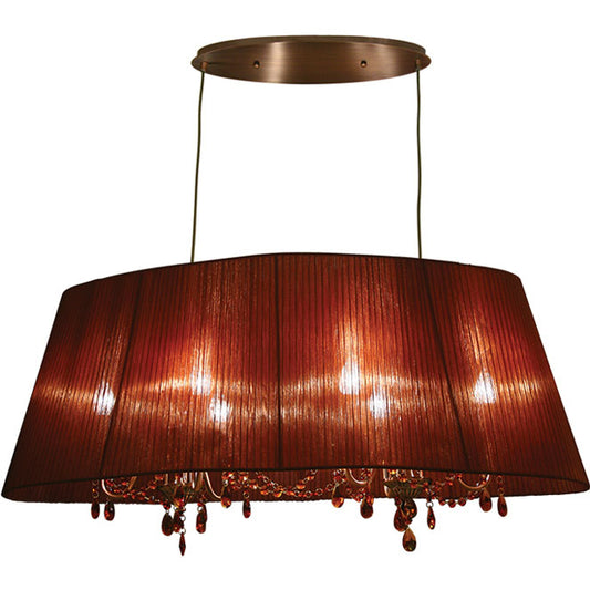 Lámpara de Techo OLÍMPIA 96 cm 6xE14 40W Regulable Marrón Cobre Lumit - vista principal | Interlusa