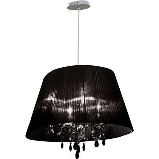 Lámpara de Techo OLÍMPIA 56 cm 4xE14 Max. 40W Negro y Cromo Lumit - vista principal | Interlusa