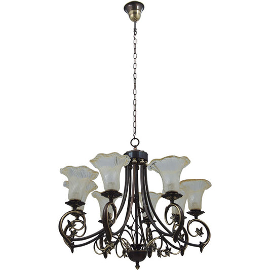 Lámpara de Techo MONZA 76 cm Cuero Altura Regulable Interlusa - vista principal | Interlusa · Ref. 4015*8 OX