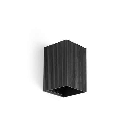 Aplique de Pared LUNE Cuadrado Estriado 8 W FARO - Negro | FARO · Ref. 40535