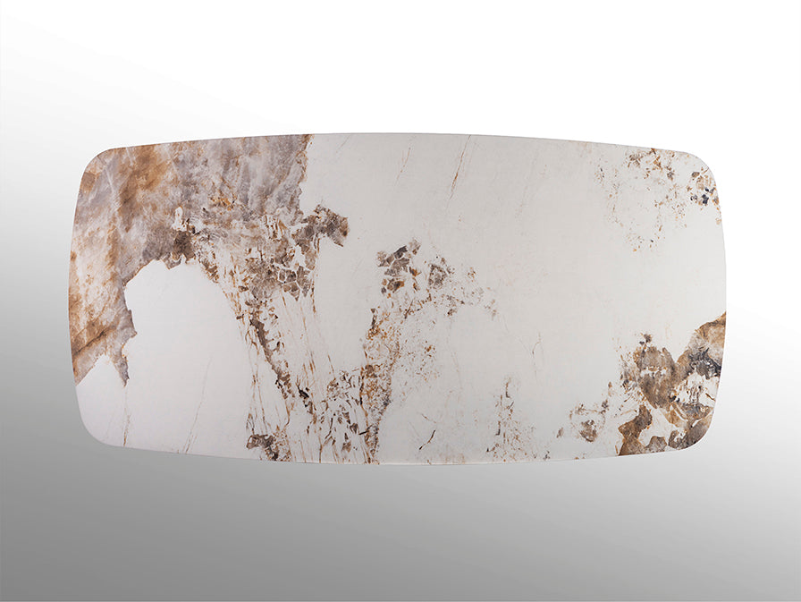 Mesa de Comedor Luca 200 cm Roble Oscuro con Tapa de Mármol Schuller en ambiente decorado | Schuller