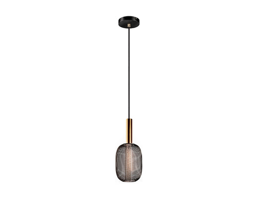Lámpara Colgante Micrón 5W LED Oro y Negro Dimable Schuller - vista principal | Schuller