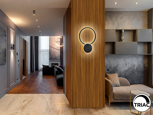 Aplique de Pared LED Omnio 37W Negro Mate Dimable Schuller - vista principal | Schuller
