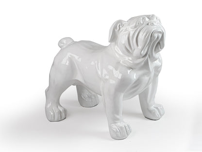 Figura Decorativa Bulldog Blanco Grande Schuller