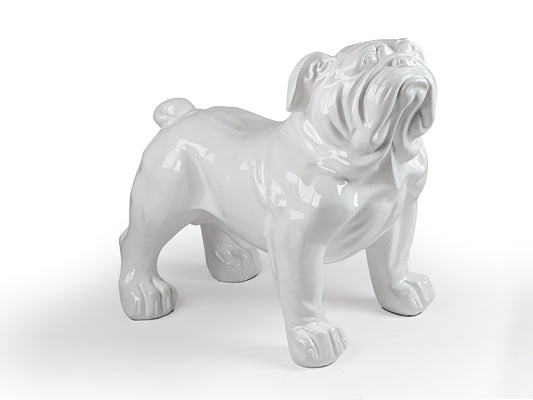 Figura Decorativa Bulldog Blanco Grande Schuller