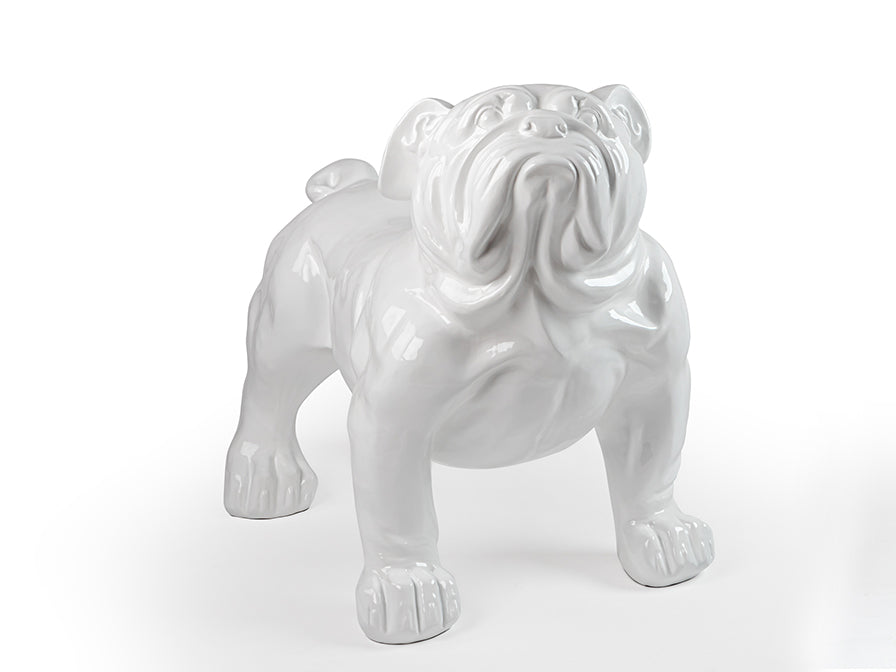 Figura Decorativa Bulldog Blanco Grande Schuller