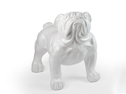 Figura Decorativa Bulldog Blanco Grande Schuller