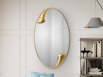 Espejo Ovalado Daisy 120x70 cm Acabado Pan de Oro Schuller en ambiente decorado | Schuller