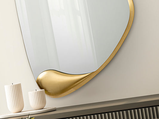 Espejo de Pared Daisy 121 cm con Marco Pan de Oro Schuller en ambiente decorado | Schuller