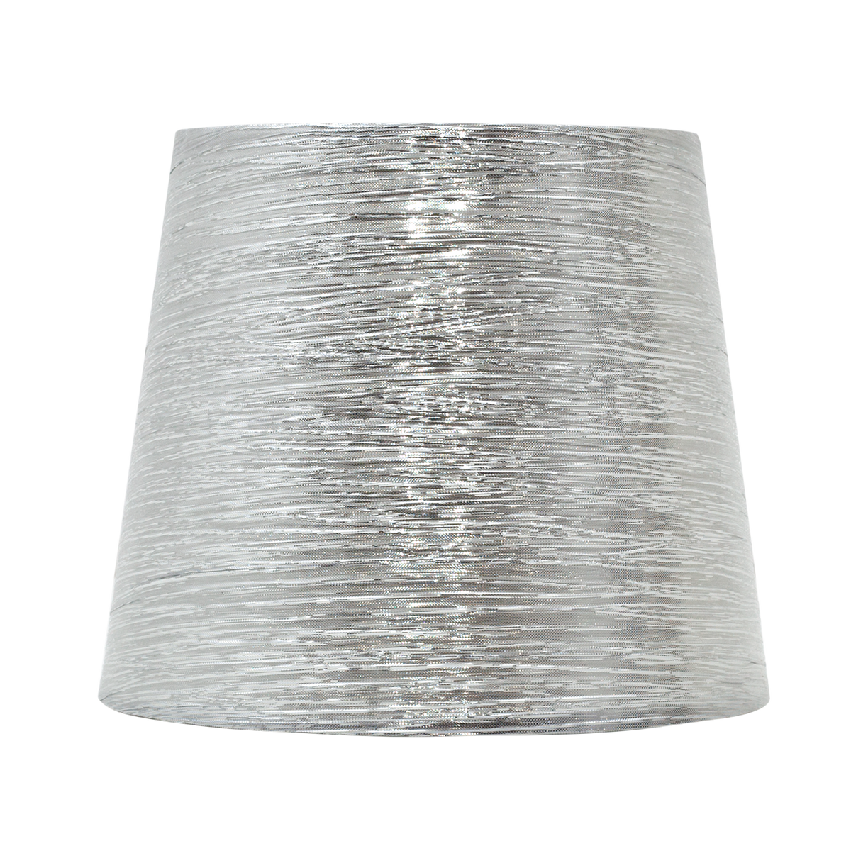 Pantalla Nova Fabrilamp / Abrila fabricada en textil color plata brillo · Ref. 110914010