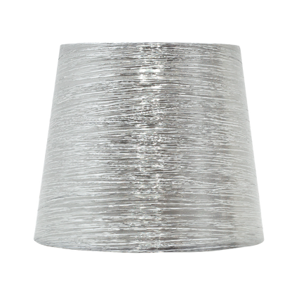 Pantalla Nova Fabrilamp / Abrila fabricada en textil color plata brillo · Ref. 110914010
