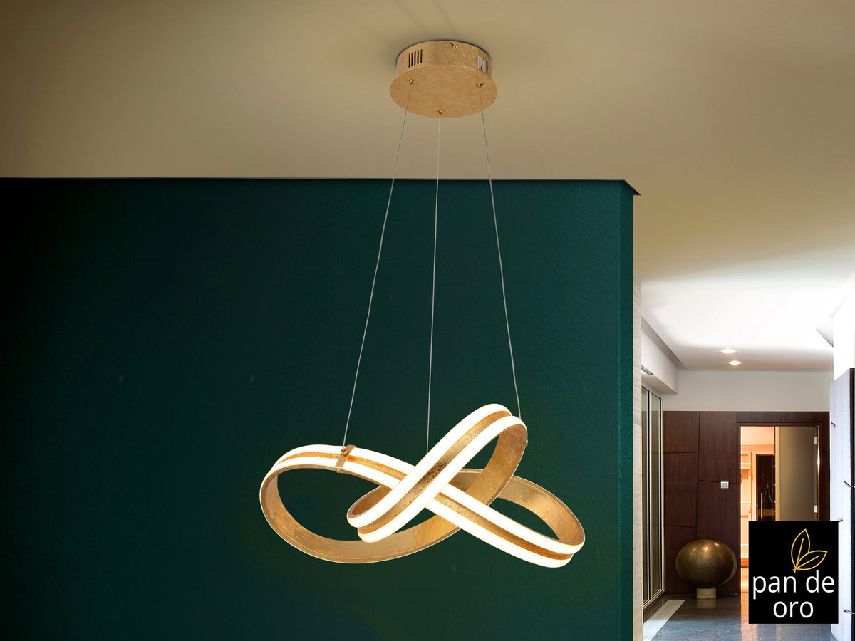 Lámpara Colgante LED Lazas 52 cm Pan de Oro Schuller en ambiente decorado | Schuller