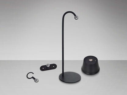 Lámpara de Sobremesa LED Portátil Cuco 3W Recargable Negro Schuller en ambiente decorado | Schuller