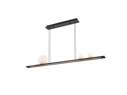 Lámpara Colgante LED Mila 31W Negro con 3 Tulipas Schuller - vista principal | Schuller