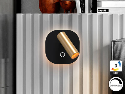 Aplique de Pared con Foco de Lectura Biblos Schuller - Oro negro | Schuller · Ref. 504614