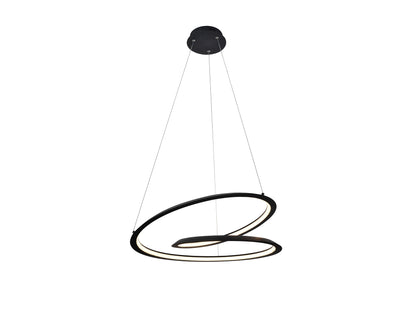 Lámpara Colgante LED Looping Ø60 cm Negro Mate Schuller - vista principal | Schuller