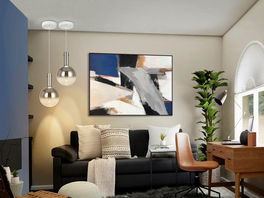 Lámpara Colgante Matices 4W LED Blanco Mate y Humo Schuller en ambiente decorado | Schuller