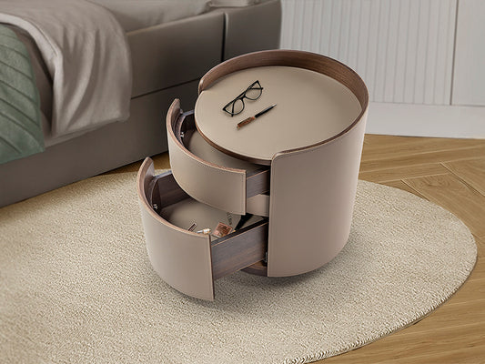 Mesita de Noche Cirze Beige Redonda - Schuller - 411752 - Vista 2