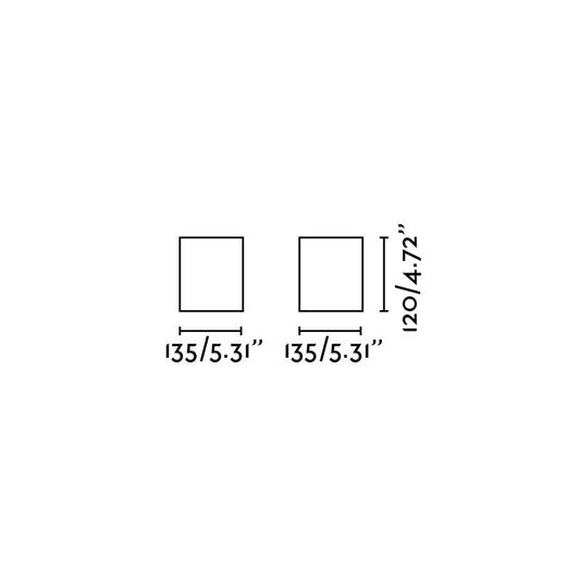 Plano con medidas de Plafón de Techo TECTO AR111 Negro Mate 15 W FARO