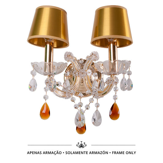 Aplique de Pared M. Teresa 2xE14 Oro 28 cm Interlusa - vista principal | Interlusa