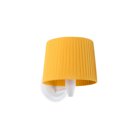 Aplique de Pared Samba Blanco con Pantalla Textil Amarilla Faro - vista principal | FARO