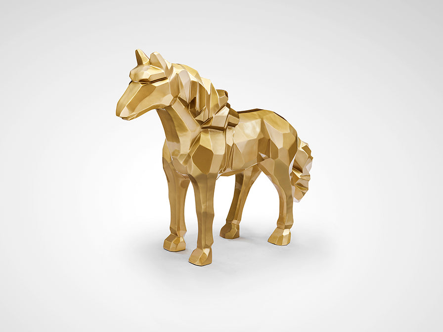 Figura Decorativa de Caballo Future Horse 103 cm Acabado Oro Schuller - imagen 5 | Schuller