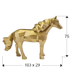 Figura Decorativa de Caballo Future Horse 103 cm Acabado Oro Schuller - imagen 6 | Schuller