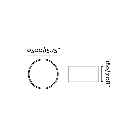 Plafón Seven 500 fabricado en acero color blanco, ideal para iluminar tu hogar