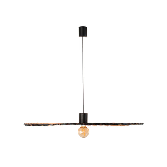 Lámpara Colgante Costas 100 cm Ratán y Negro Mate FARO - vista principal | FARO · Ref. 68590-70