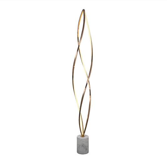 Lámpara de Pie Adele 133 cm LED Dimable Oro Rosa y Mármol Schuller - vista principal | Schuller