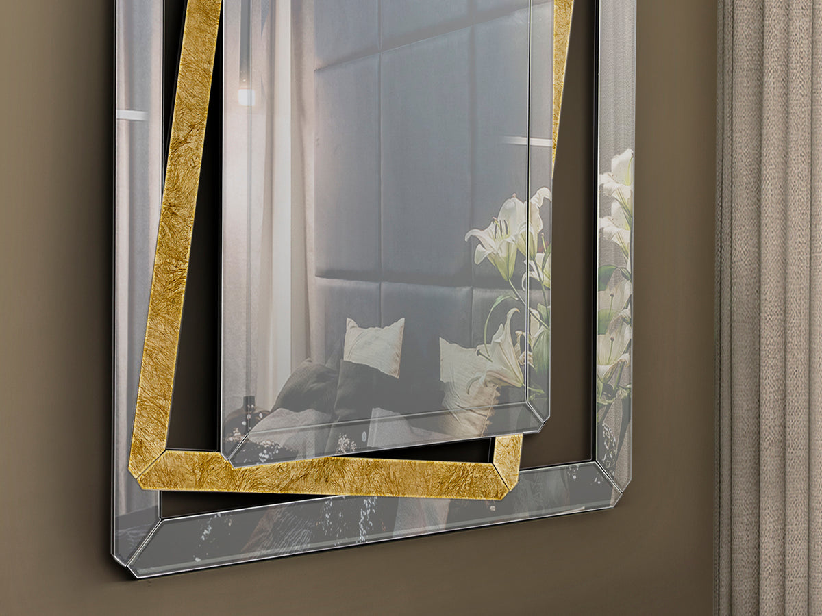 Espejo Decorativo de Pared Nora 100x180 cm Pan de Oro Schuller en ambiente decorado | Schuller