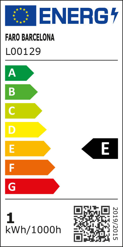 Etiqueta energética de Empotrable de Pared Exterior LED Sedna SQ Gris Oscuro Faro - 9 cm · Ref. 70146