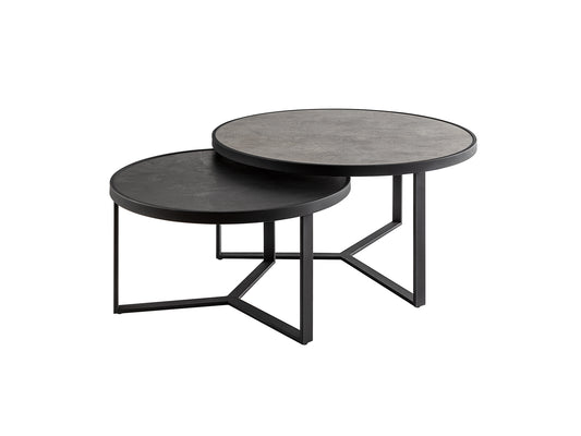 Set de 2 Mesas Auxiliares Naira 41 cm Gris y Negro Schuller - vista principal | Schuller