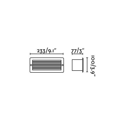 Stripe-1 empotrable fabricado en aluminio color blanco mate