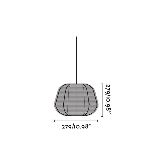 Plano con medidas de Colgante Exterior NARITA Naranja Sistema Combinable FARO