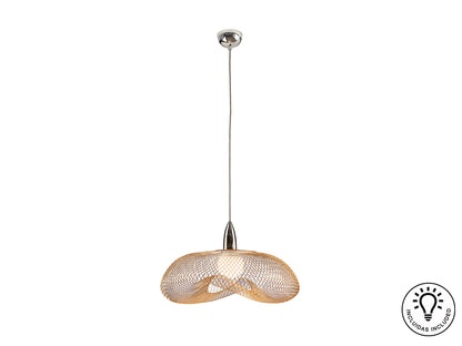 Lámpara Colgante Forma 1 Luz Cromo y Oro Schuller - vista principal | Schuller
