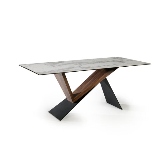 Mesa de Comedor Noa 180x90 cm Mármol Blanco y Negro Schuller - vista principal | Schuller