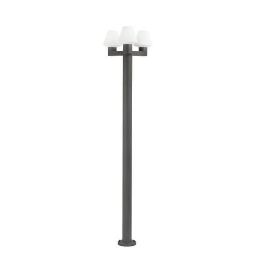 Farola de Exterior MISTU 3L 215 cm E27 LED 15W Gris Oscuro FARO - vista principal | FARO