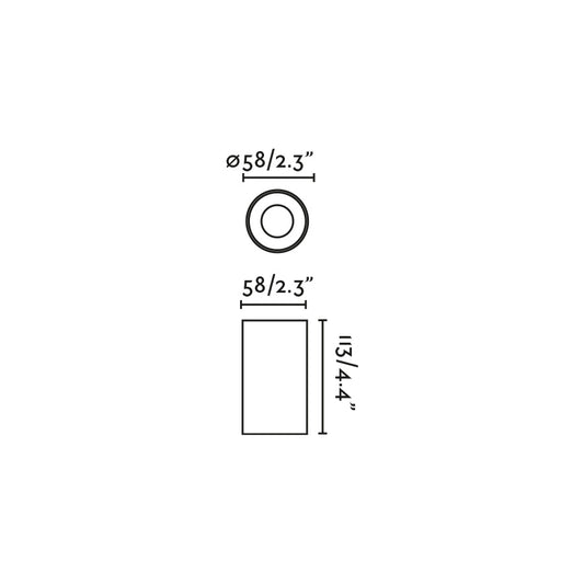 Downlight PUK 58 fabricado en Aluminio color Blanco · Ref. 75304-132