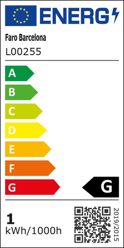Etiqueta energética de Baliza de Exterior SETE 25 cm 6W LED 3000K 220 lm Gris Oscuro FARO