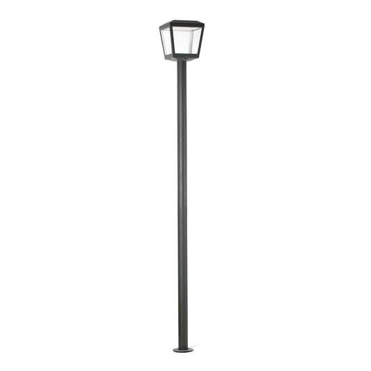Farola LED de Exterior PLAZA 220 cm 24W 1120 lm 3000K Gris Oscuro FARO - vista principal | FARO