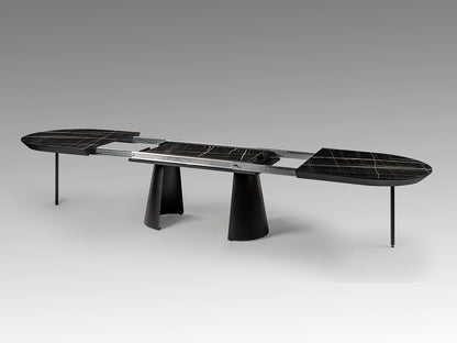 Mesa de Comedor Extensible Capri 206 cm Mármol Negro Schuller en ambiente decorado | Schuller