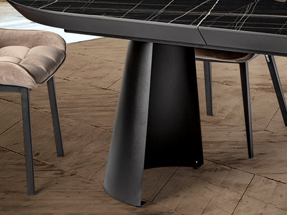 Mesa de Comedor Extensible Capri 206 cm Mármol Negro Schuller en ambiente decorado | Schuller