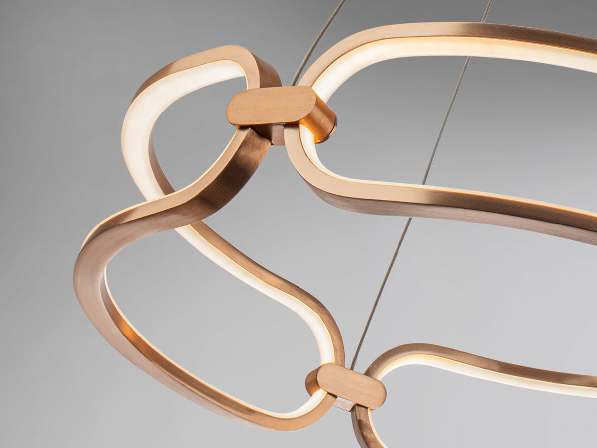 Lámpara de Techo LED Colette 60 cm Oro Rosa Regulable Schuller en ambiente decorado | Schuller
